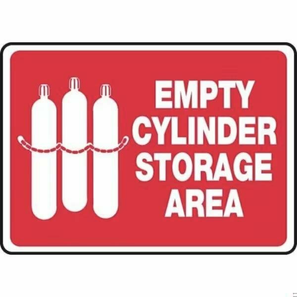 Accuform SAFETY SIGN EMPTY CYLINDER STORAGE MCPG510XP MCPG510XP